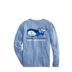 Vineyard Vines Halloween Pocket Tee Dracula Whale Size Large